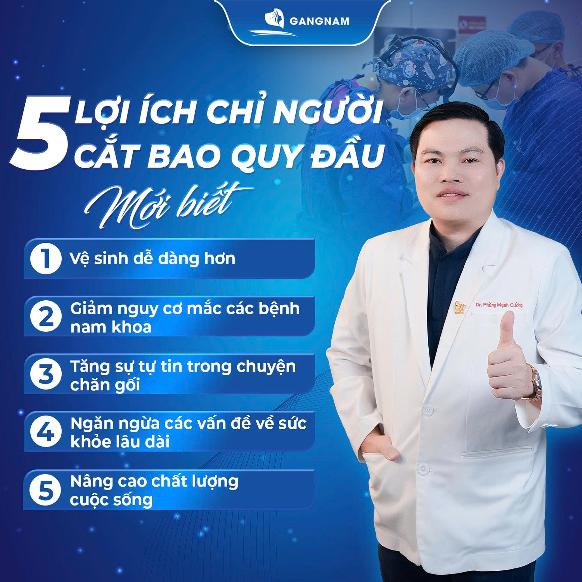 Lợi ích của việc cắt da bao quy đầu
