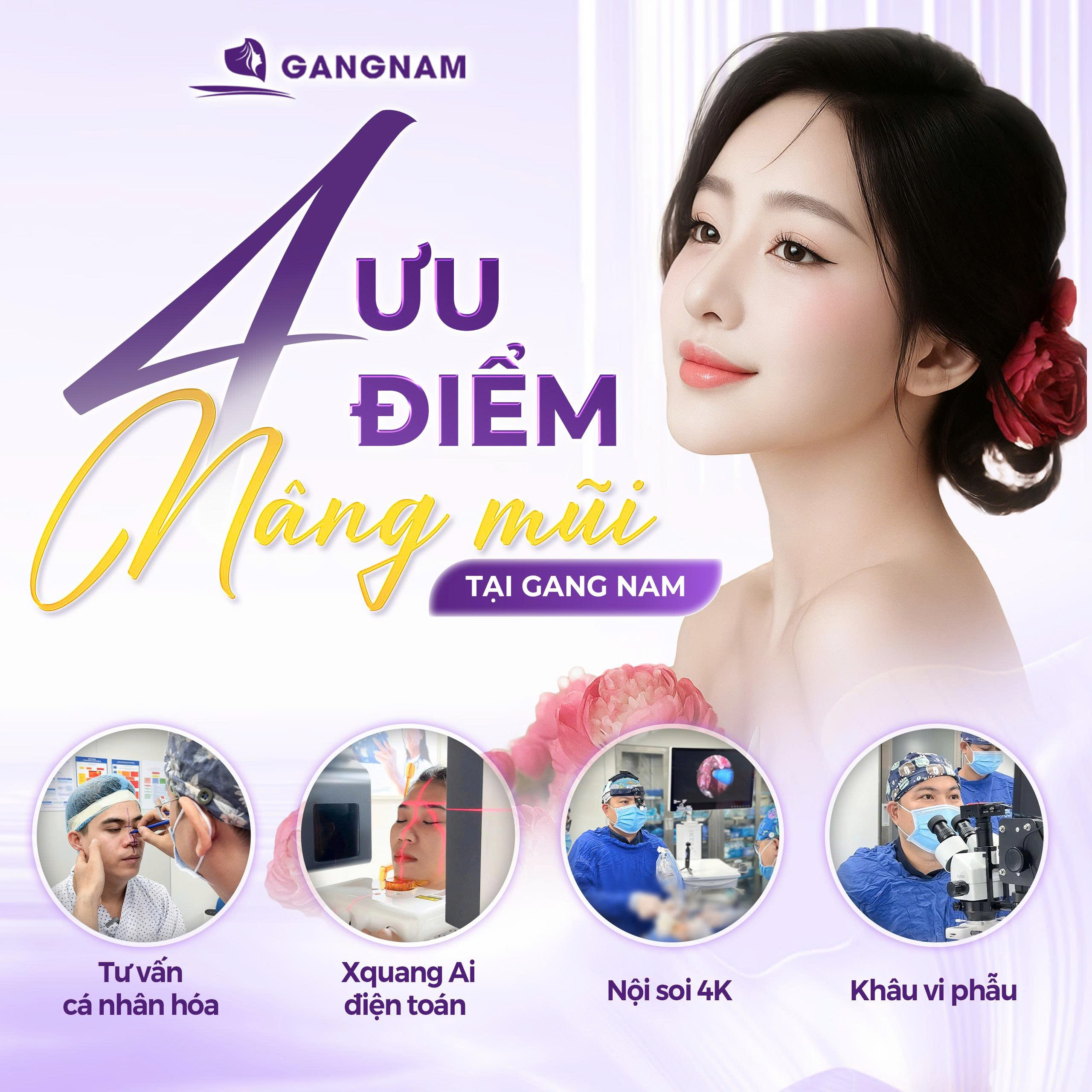 Nâng mũi bằng sụn nhân tạo: Giải pháp thẩm mỹ an toàn và hiệu quả 6 Nâng mũi sụn nhân tạo tại Thẩm mỹ Gangnam – Đỉnh cao của sự tinh tế và an toàn