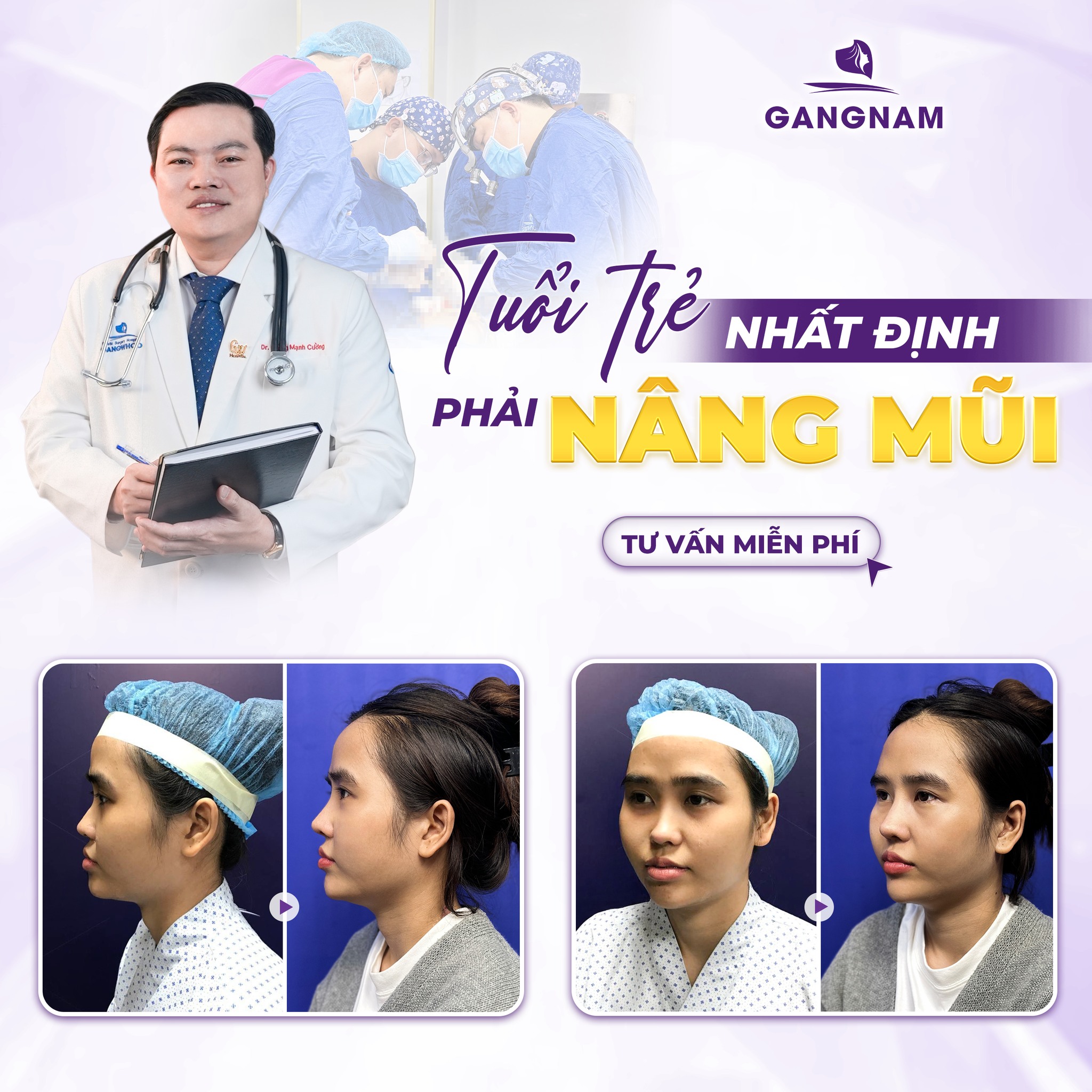 Nâng mũi bọc sụn: Phương pháp thẩm mỹ mũi an toàn và tự nhiên nhất 6 Nâng mũi bọc sụn tại thẩm mỹ Gangnam – Giải pháp hoàn thiện dáng mũi tự nhiên