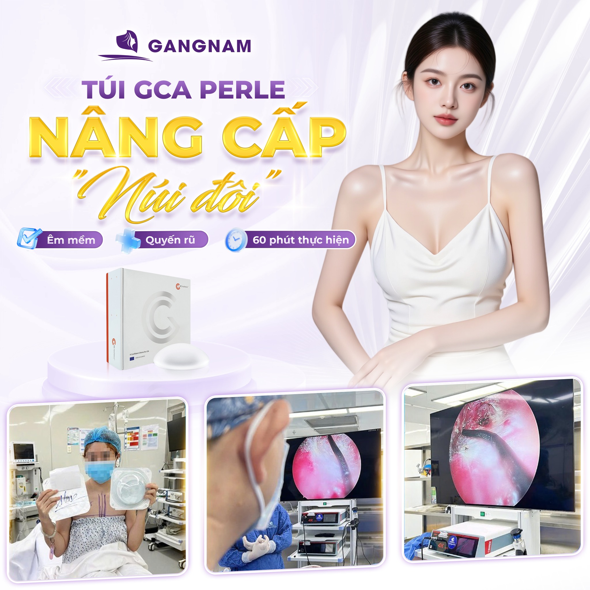 Nâng ngực nội soi túi GSoft – giải pháp hoàn hảo cho vòng 1 tự nhiên 5 Quy trình thực hiện nâng ngực nội soi túi GSoft an toàn