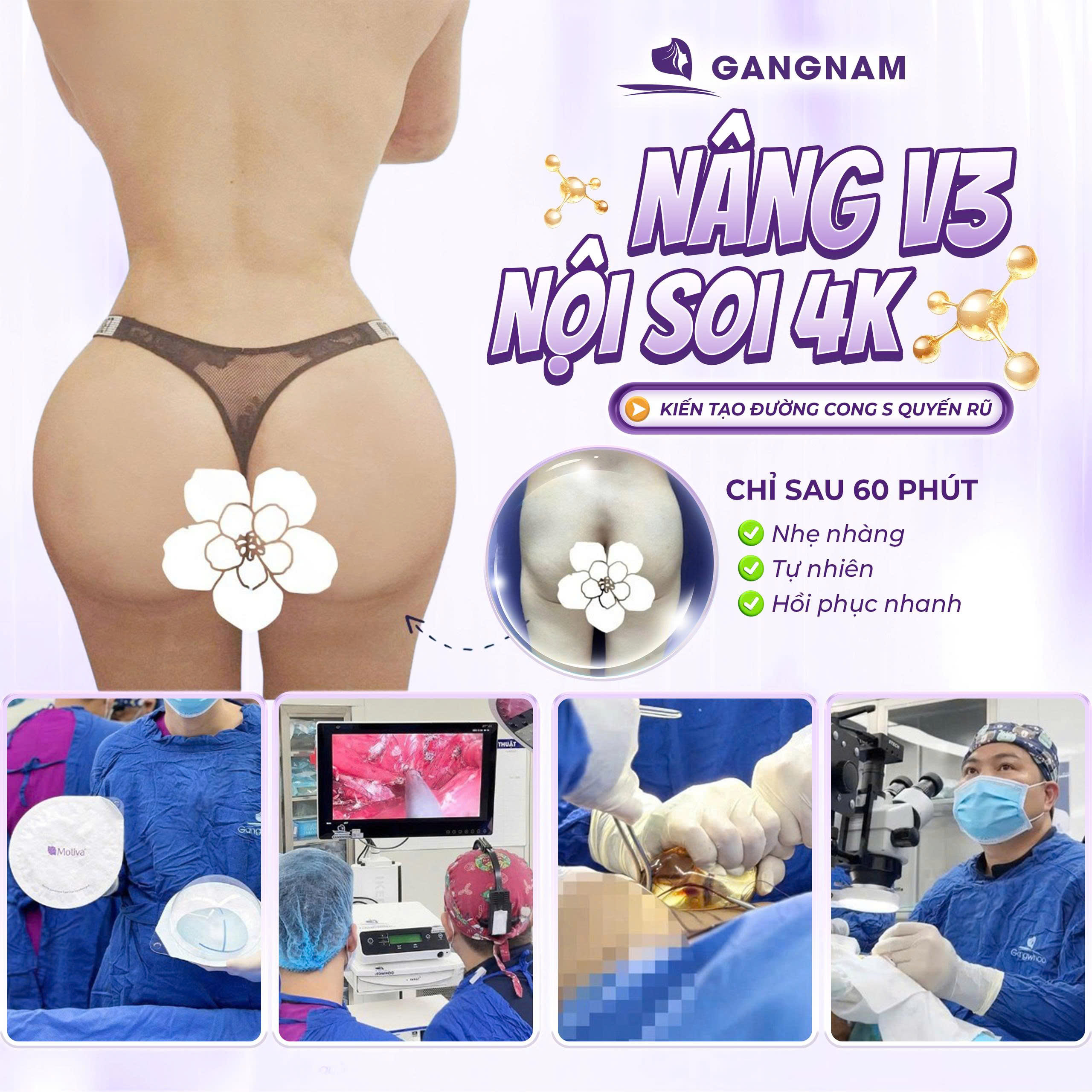 Nâng Mông Công Nghệ Nội Soi: Giải Pháp Tăng Size Vòng 3 An Toàn 6 Nâng mông công nghệ nội soi tại Thẩm mỹ Gangnam